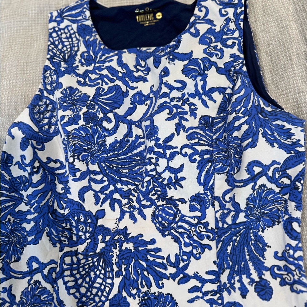 Lilly Pulitzer Blue and White Floral Mini Dress - Picture 2 of 5